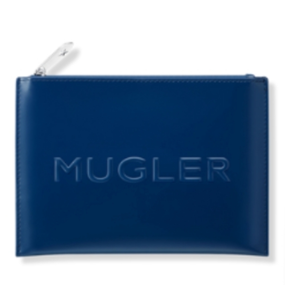 NEW Thierry Mugler Angel Elixir Pouch Deep Blue Cosmetic Toiletry Bag